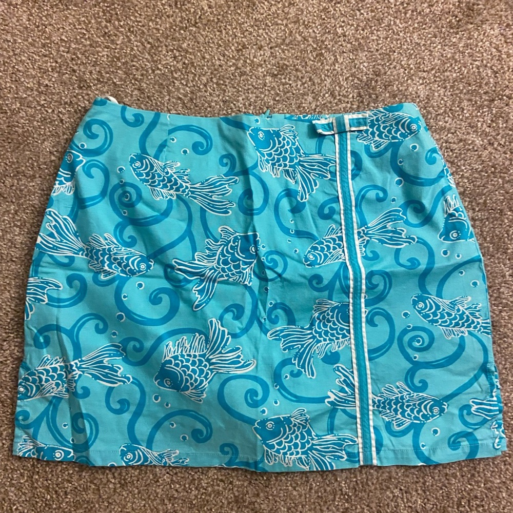 Lilly Pulitzer Women’s Turquoise Sea Life Skort/Skirt Size S Summer Resort Wear